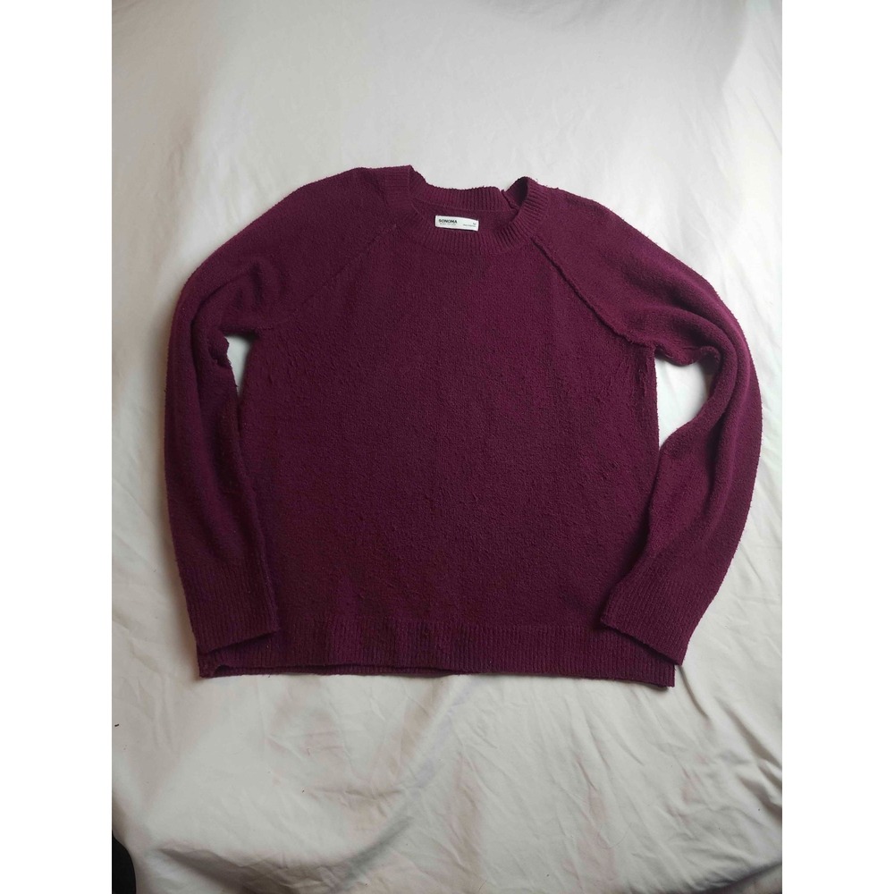 Sonoma Sweater Womens M Purple Quiet Luxury Minimalist Cozy Chic Preppy Pullover